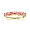 RS PURE BY ROSS-SIMONS BEZEL-SET PINK TOURMALINE RING IN 14KT YELLOW GOLD
