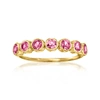 Rs Pure By Ross-simons Bezel-set Pink Tourmaline Ring In 14kt Yellow Gold In Pink