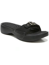 Dr. Scholl's Shoes Rock On Womens Slip On Buckle Slide Sandals In Black