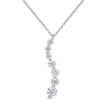 Mimi & Max 1 1/2ct Dew Created Moissanite Journey Pendant With Chain In Sterling Silver In White