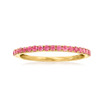 Rs Pure By Ross-simons Pink Tourmaline Ring In 14kt Yellow Gold