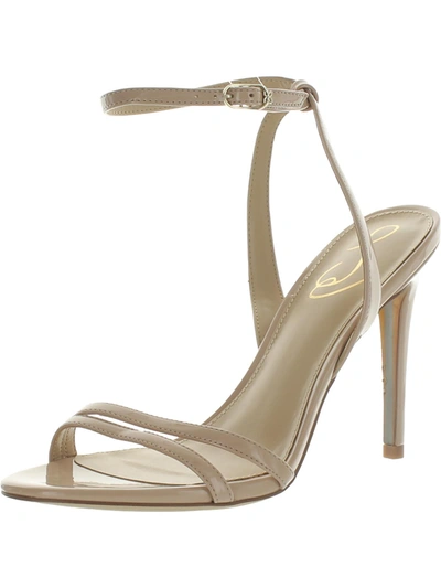 SAM EDELMAN GEMMIE WOMENS PATENT ANKLE STRAP HEELS