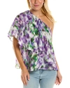 TRACY REESE ONE-SHOULDER CASCADE BLOUSE