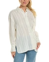 REBECCA TAYLOR RUMPLED STRIPE SHIRT