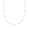 ROSS-SIMONS 6-6.5MM PINK CULTURED PEARL STATION NECKLACE IN STERLING SILVER