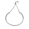 Adornia Water Resistant Curved Bar Slider Bracelet Silver In Silver