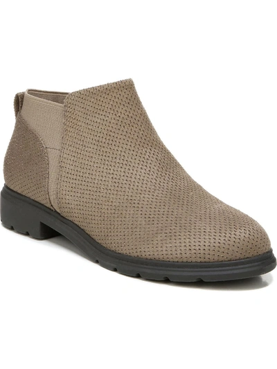 Dr. Scholl's Shoes Nonstop Womens Perforated Ankle Chelsea Boots In Grey