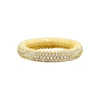 Adornia Crystal Eternity Rounded Band Ring Gold In Yellow