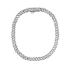 ADORNIA MEN'S 5MM CUBAN EDGE CHAIN WITH CZ SILVER