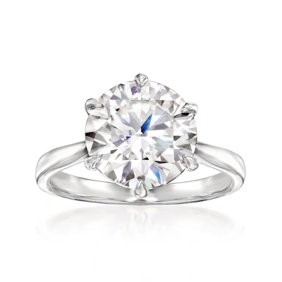Ross-simons Moissanite Solitaire Ring In Sterling Silver In White