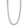 Adornia Men's 22" 10mm Cuban Edge Chain With Cz Silver In Silver