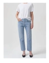 Agolde + Net Sustain '90s Cropped Organic High-rise Straight-leg Jeans In Multi