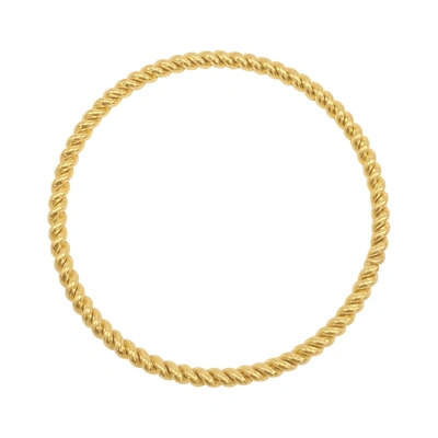 ADORNIA ROPE BANGLE BRACELET GOLD