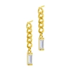 Adornia Chain Crystal Drop Earrings Gold In Yellow