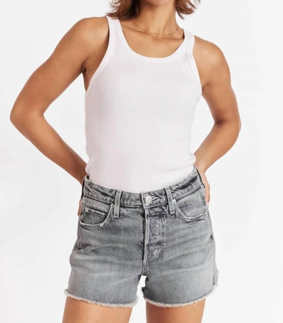 Amo Ribbed Tank Top In White