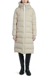 The Recycled Planet Company Water Resistant Hooded Down Coat In Feather Grey