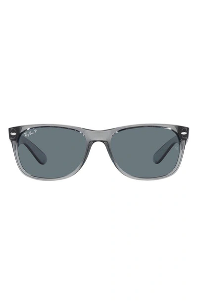 Ray Ban New Wayfarer Classic Polarized Blue Unisex Sunglasses Rb2132 64503r 58