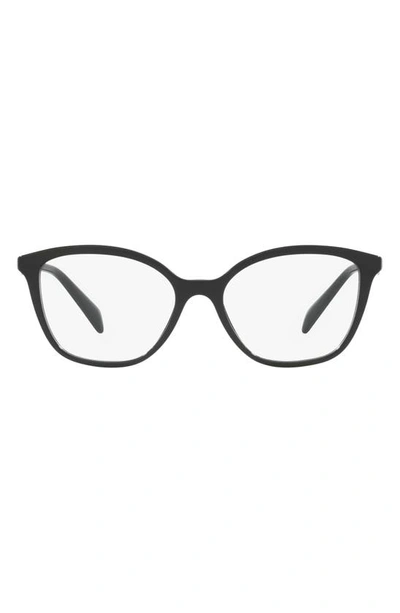 Prada 56mm Butterfly Optical Glasses In Black
