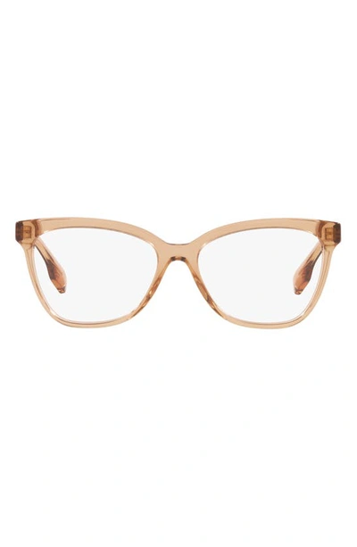 Burberry Sylvie 56mm Square Optical Glasses In Brown