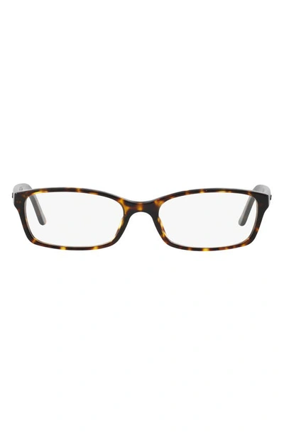 Burberry 53mm Pillow Optical Glasses In Dark Havana