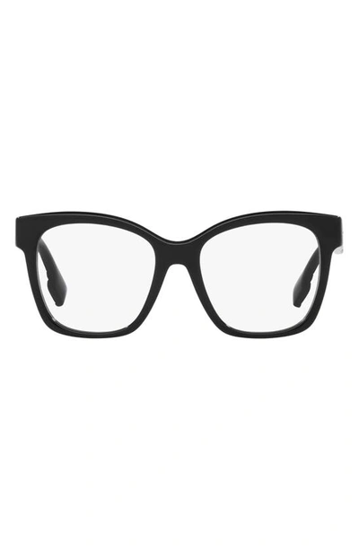 Burberry Sylvie 53mm Square Optical Glasses In Black