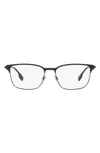 Burberry Malcolm 57mm Rectangular Optical Glasses In Black