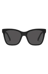Quay After Party 51mm Square Sunglasses In Black/ Black