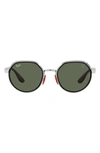 Ray Ban Rb3703m Scuderia Ferrari Collection Irregular Sunglasses In Metallic