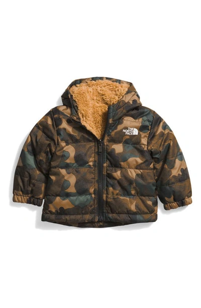 The North Face Babies' Mount Chimbo Water Repellent Reversible Hooded Jacket In Utility Brown Cmp Txspt