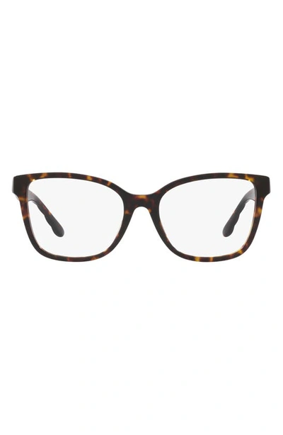 Tory Burch 55mm Oval Optical Glasses In Dark Tort