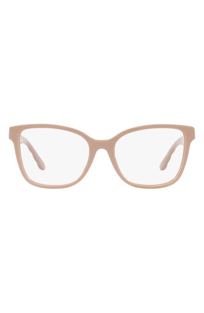 Tory Burch 55mm Oval Optical Glasses In Bone