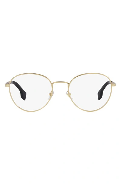 Versace 53mm Round Optical Glasses In Gold