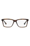 Versace 56mm Rectangular Optical Glasses In Havana