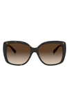 Tiffany & Co 57mm Gradient Square Sunglasses In Blue Havana