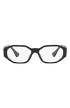 Versace 56mm Irregular Optical Glasses In Black