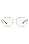 Versace 54mm Irregular Square Optical Glasses In Gold