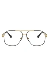 Versace 59mm Pilot Optical Glasses In Black Gold