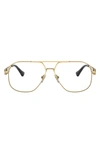 Versace 57mm Pilot Optical Glasses In Gold