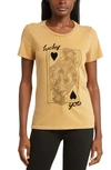 LUCKY BRAND LUCKY YOU CARD COTTON GRAPHIC T-SHIRT