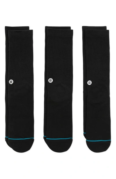 Stance Icon 3-pack Socks In Black