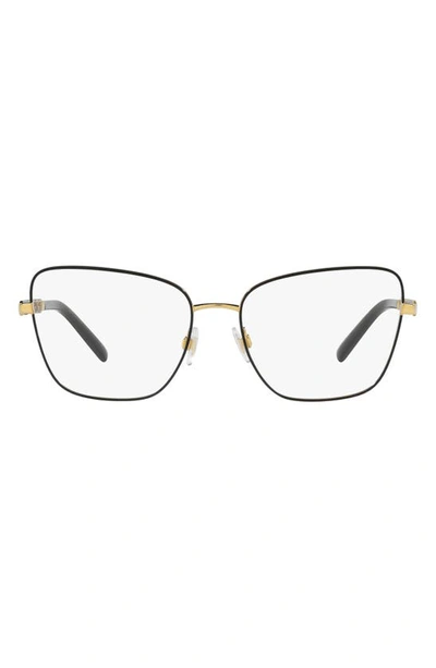 Dolce & Gabbana 55mm Butterfly Optical Glasses In Gold