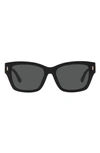 Tory Burch 53mm Square Sunglasses In Black