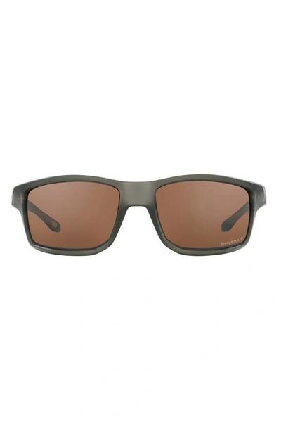 Oakley Gibston 61mm Polarized Wrap Sunglasses In Smoke