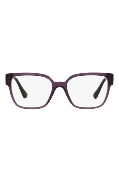 Versace 56mm Square Optical Glasses In Plum