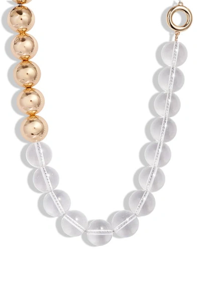 Jenny Bird Lyra Beaded Necklace In Gold/ Clear