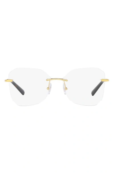 Tiffany & Co 55mm Rimless Irregular Optical Glasses In Gold