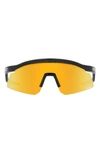 Oakley Hydra 37mm Prizm™ Semirimless Wrap Shield Sunglasses In Black Gold