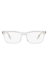 Burberry 55mm Icon Stripe Detail Square Optical Glasses In Rose Gold Black