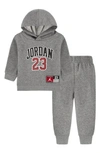 Jordan Baby Boys Jersey Pack Pullover Hoodie And Joggers, 2 Piece Set In Carbon Heather