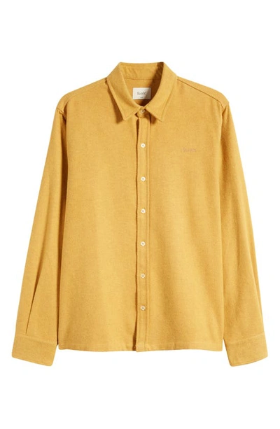 Forét Slow Organic Cotton Button-up Shirt In Gelb